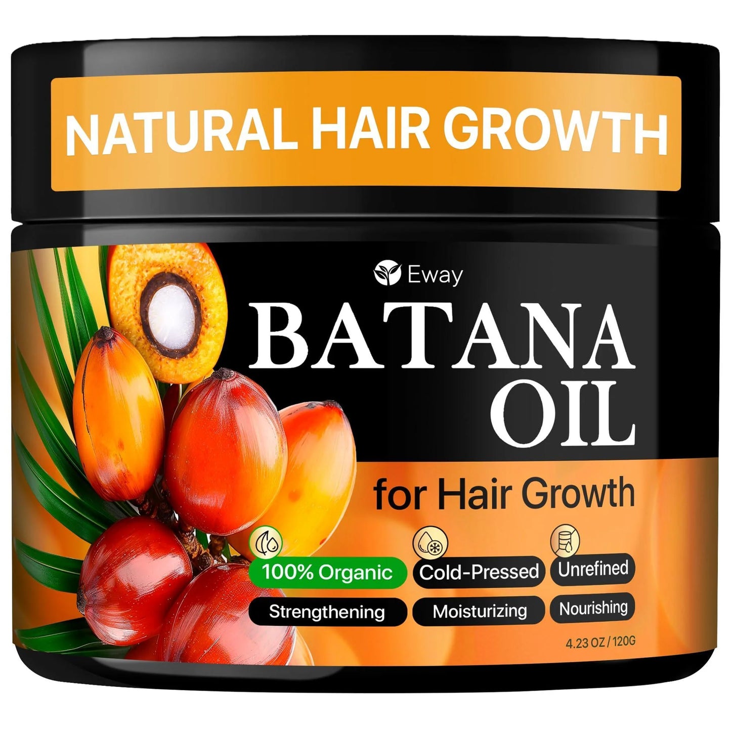 100% Raw Batana Oil for Hair Growth from Honduras Promotes Hair Density Reduces