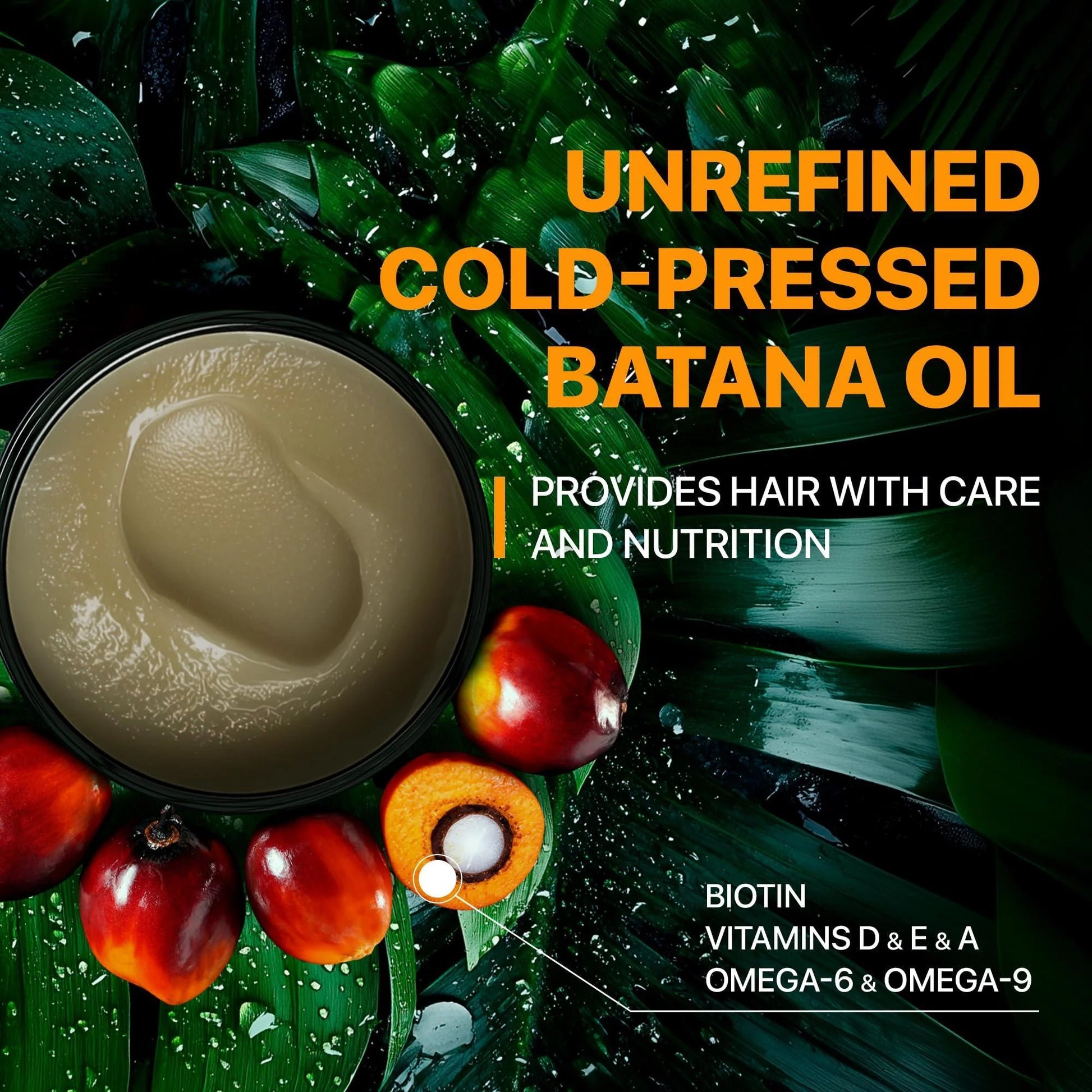 100% Raw Batana Oil for Hair Growth from Honduras Promotes Hair Density Reduces